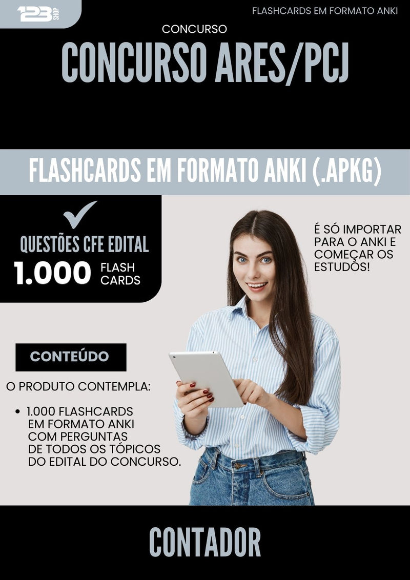 Flashcards para Concurso Contador da Prefeitura Ares Pcj 2025 - 1.000 Flashcards de Acordo com Edital